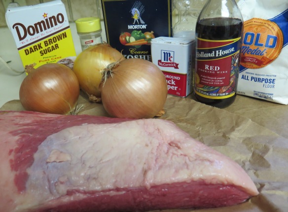 Ingredients for Braised Brisket with Onions